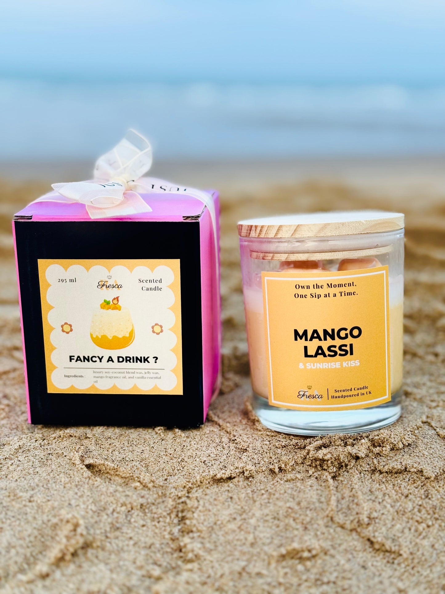 Golden Mango Lassi – Scented Candle Handpoured in UK | Organic & Vegan