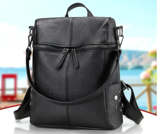 Fashionable Women's Dual-Use Backpack and Shoulder Bag