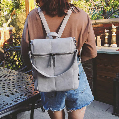 Fashionable Women's Dual-Use Backpack and Shoulder Bag