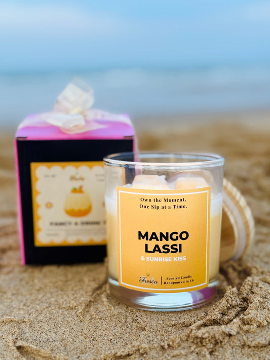 Golden Mango Lassi – Scented Candle Handpoured in UK | Organic & Vegan