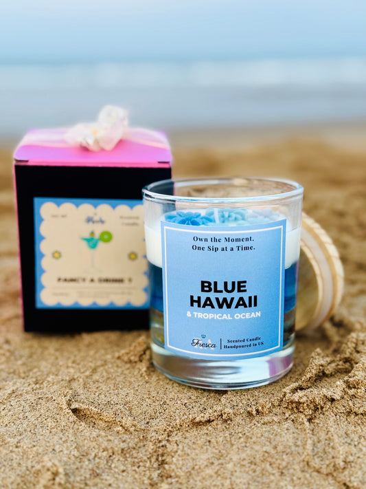 Blue Hawaii Escape – Scented Candle Handpoured in UK | Organic & Vegan