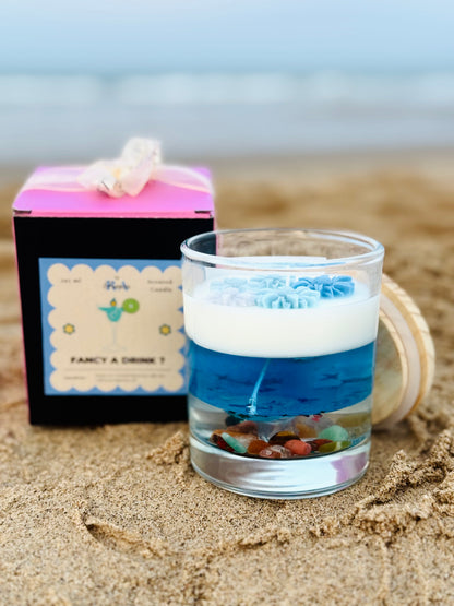 Blue Hawaii Escape – Scented Candle Handpoured in UK | Organic & Vegan