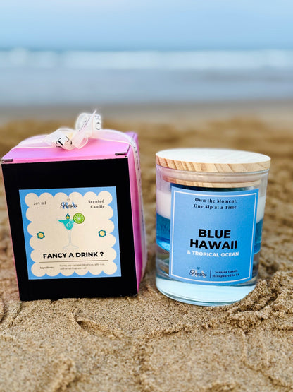 Blue Hawaii Escape – Scented Candle Handpoured in UK | Organic & Vegan