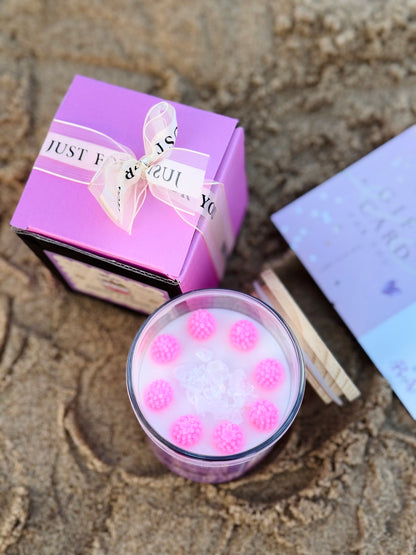 Raspberry Vodka Fizz – Scented Candle Handpoured in UK | Organic & Vegan