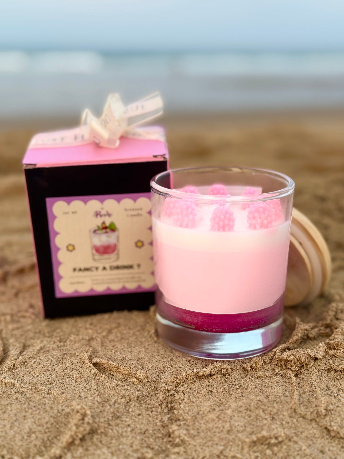 Raspberry Vodka Fizz – Scented Candle Handpoured in UK | Organic & Vegan