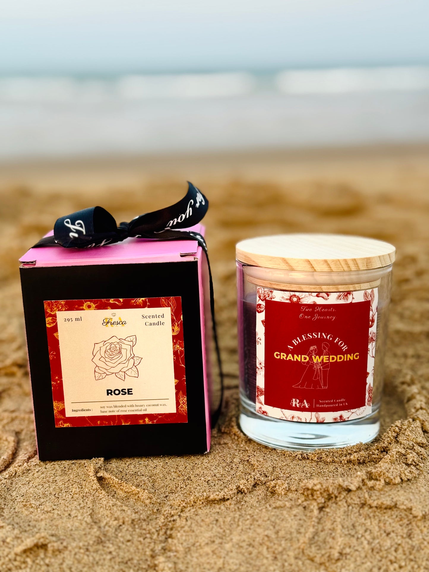 Velvet Rose – Scented Candle Handpoured in UK | Perfect for Weddings