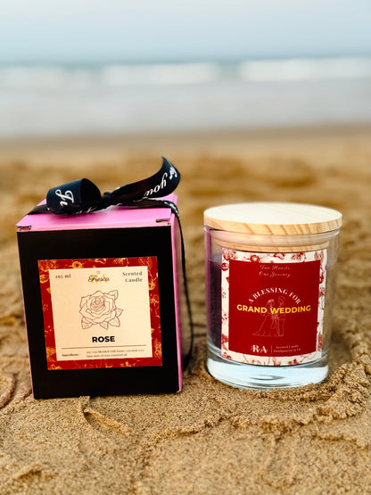 Velvet Rose – Scented Candle Handpoured in UK | Perfect for Weddings