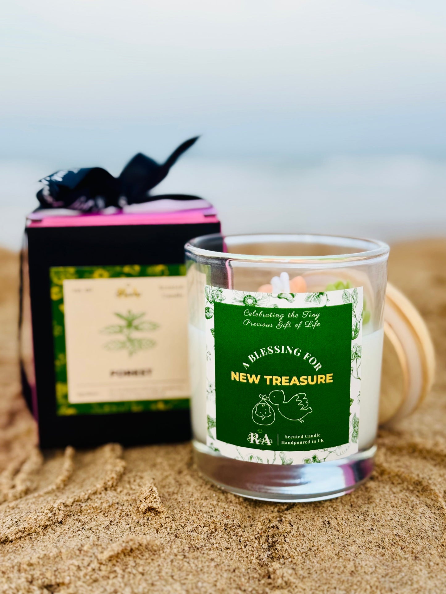 Whispering Forest – Scented Candle Handpoured in UK | Gifts for Newborn Blessings