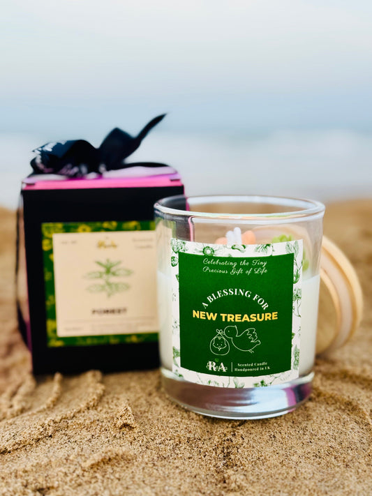 Whispering Forest – Scented Candle Handpoured in UK | Gifts for Newborn Blessings